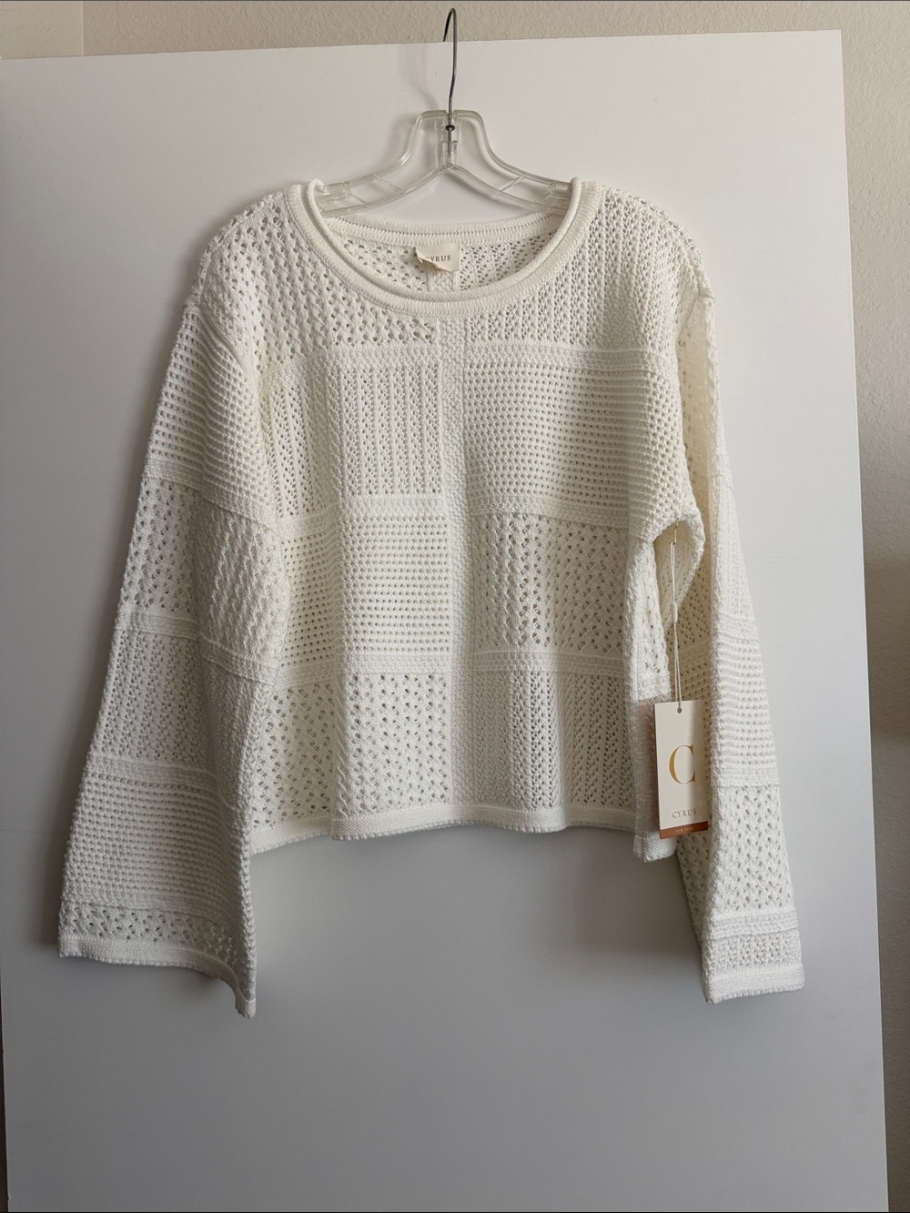 Cyrus Open Stitch Loose Sleeve Sweater